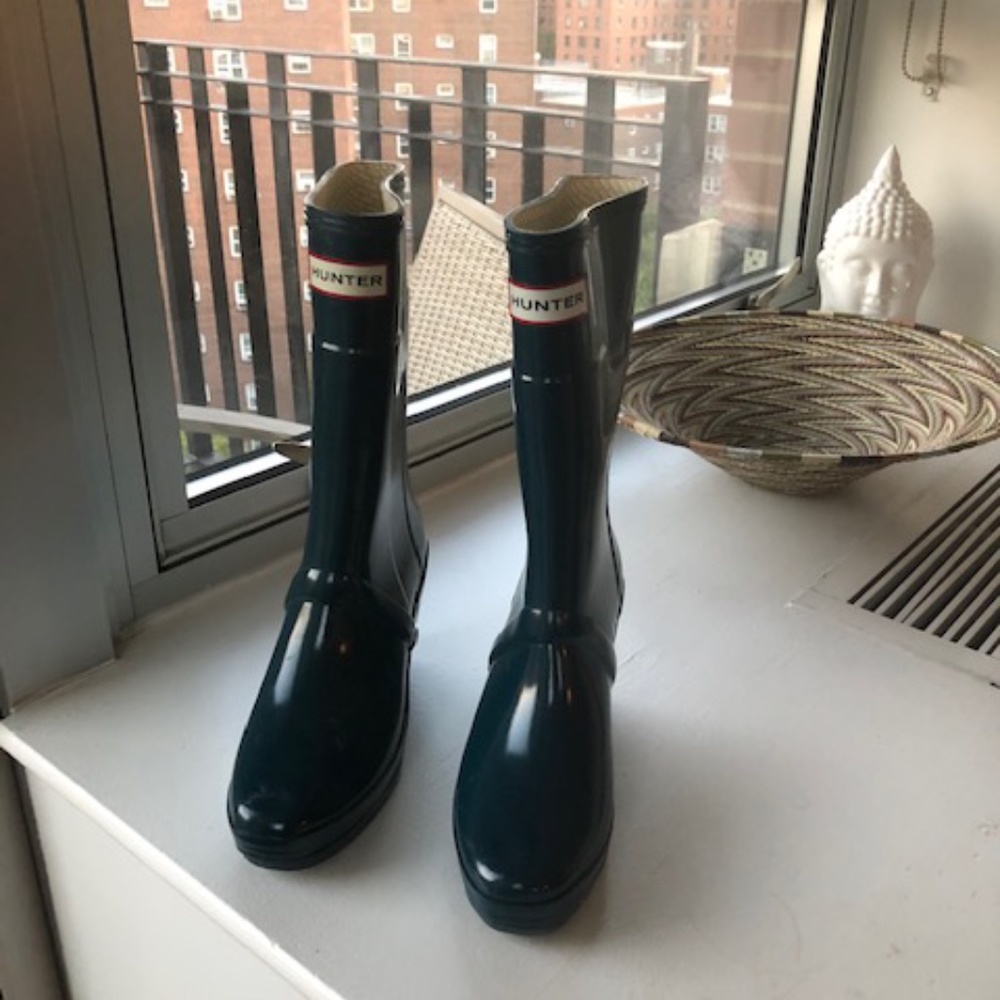 Hunter Rain Boots Wedge Heel  5.